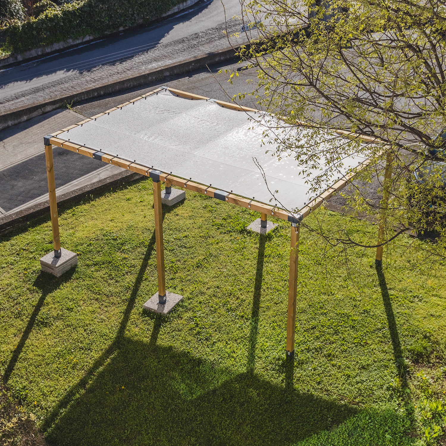 Rete Ombreggiante 40% Con Occhielli - Telo HDPE Per Pergola, Piante E Piscina - 4 Fili, Nero, Protezione UV