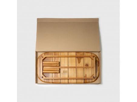 Chiglia: Tavolino Basso da Esterno in Teak