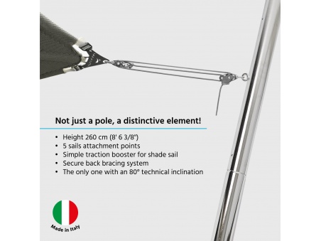 EZ Mast Inox - il Palo Inox 304 per Vele Ombreggianti