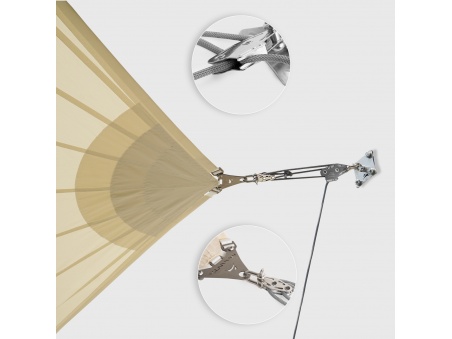 Muscle x3: Kit Ancoraggio Parete A Pulegge Tende A Vela