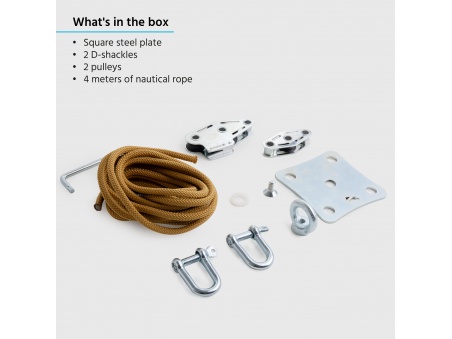 Muscle x3: Kit Ancoraggio Parete A Pulegge Tende A Vela