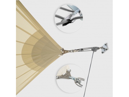 Muscle x3: Kit Ancoraggio Parete A Pulegge Tende A Vela