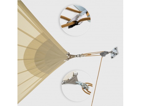 Muscle x3: Kit Ancoraggio Parete A Pulegge Tende A Vela