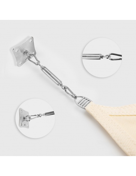 Ancoraggio a Parete con Tirante per Vele Ombreggiati