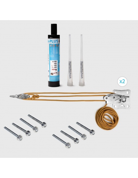 Muscle x3: Kit Ancoraggio Parete A Pulegge Tende A Vela