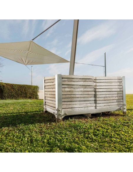 Easy Ballast: Base Zavorrabile per Pali per Vele Ombreggianti | Maanta