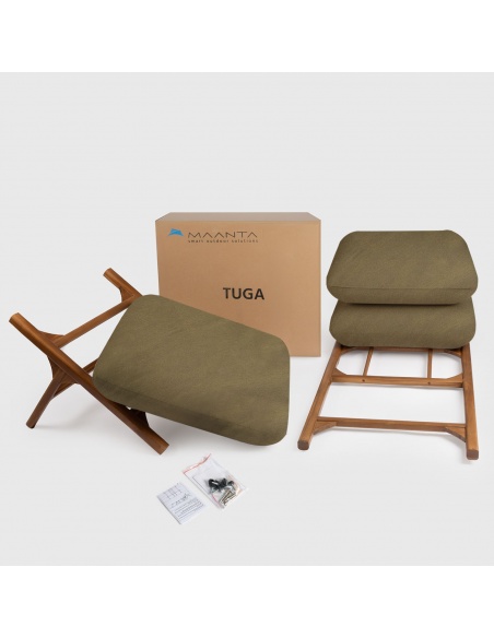 Tuga: Lettino prendisole in Teak Design Nautico Unico | Maanta