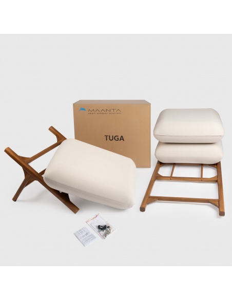 Tuga: Lettino prendisole in Teak Design Nautico Unico | Maanta