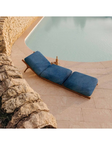 Tuga: Lettino prendisole in Teak Design Nautico Unico | Maanta