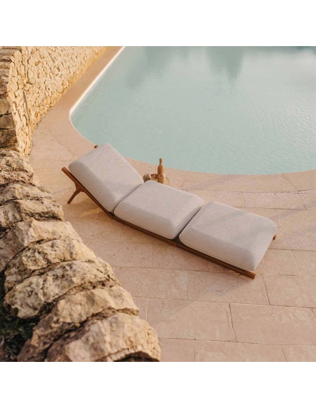 Tuga: Lettino prendisole in Teak Design Nautico Unico | Maanta