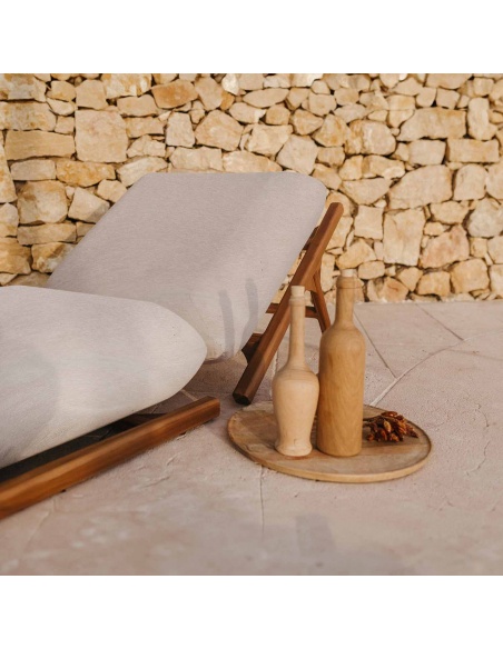 Tuga: Lettino prendisole in Teak Design Nautico Unico | Maanta