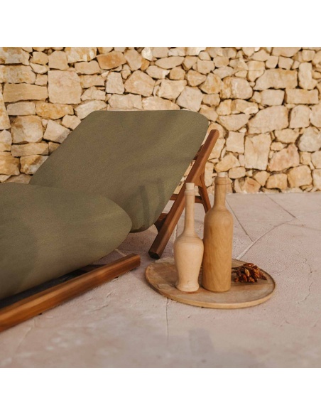 Tuga: Lettino prendisole in Teak Design Nautico Unico | Maanta