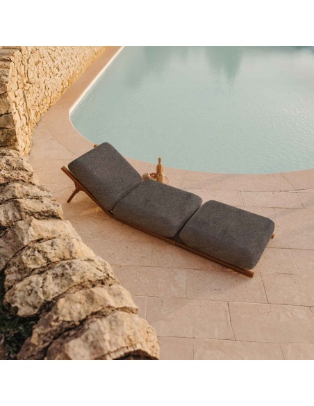 Tuga: Lettino prendisole in Teak Design Nautico Unico | Maanta