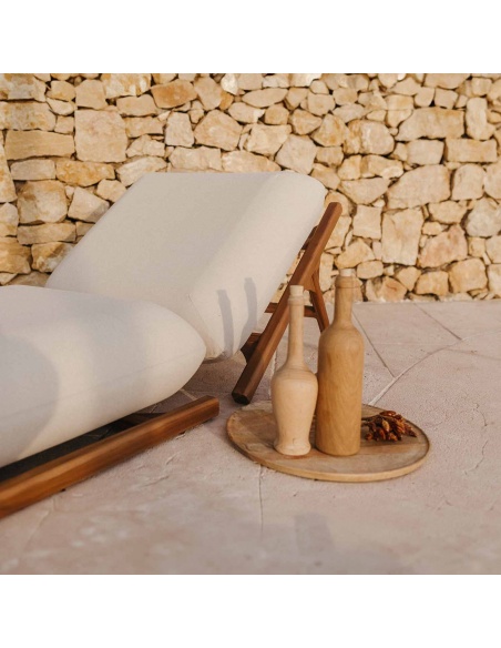 Tuga: Lettino prendisole in Teak Design Nautico Unico | Maanta