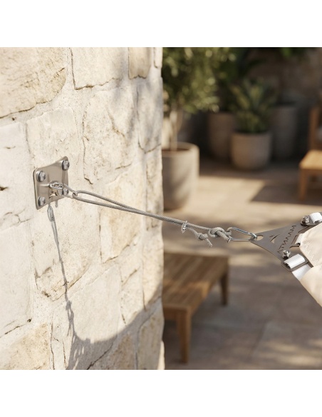 Ancoraggio Parete SimplE Per Vele Ombreggianti con Cima Nautica