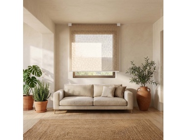 Recta: Tenda a Rullo con Piastra Design Geometrico