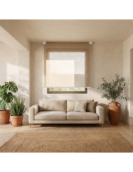 Recta: Tenda a Rullo con Piastra Design Geometrico