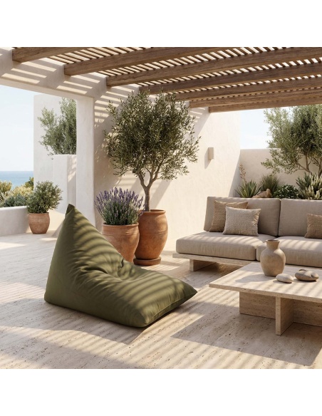 Thera: Pouf da Esterno in Bouclé di Polipropilene