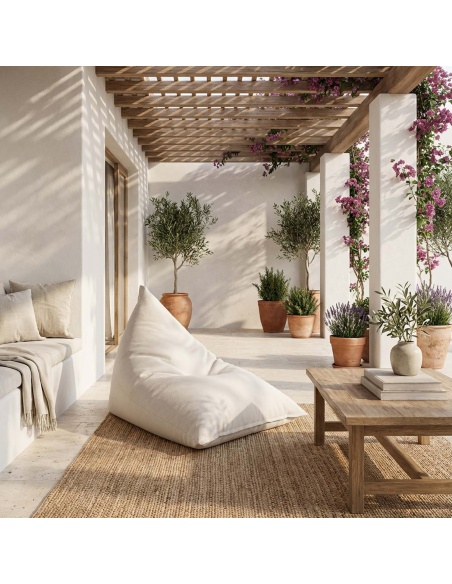 Thera: Pouf da Esterno in Bouclé di Polipropilene