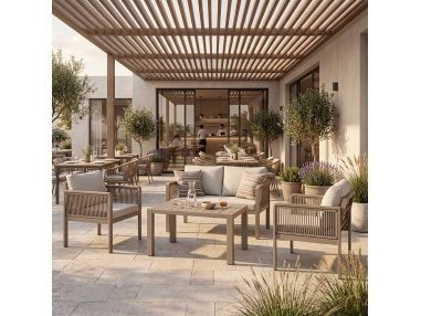 Genova: Salottino Artigianale con Corda Intrecciata a Mano