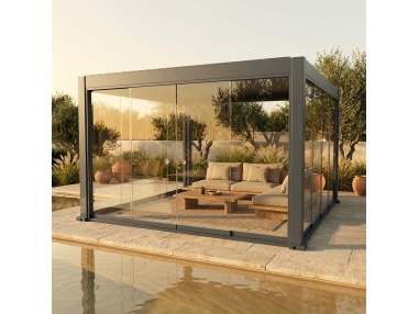 Vetrate Scorrevoli per Lyra T6 - Pergola Chiusa con Vetri