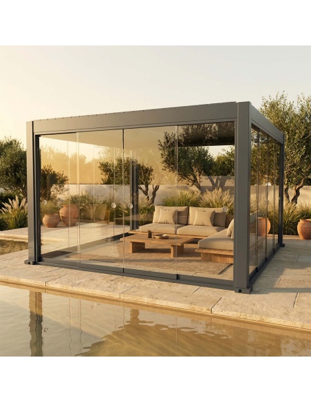 Vetrate Scorrevoli per Lyra T6 - Pergola Chiusa con Vetri