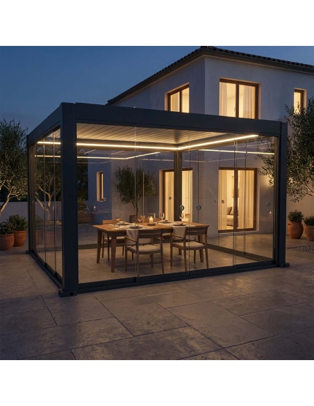 Vetrate Scorrevoli per Lyra T6 - Pergola Chiusa con Vetri