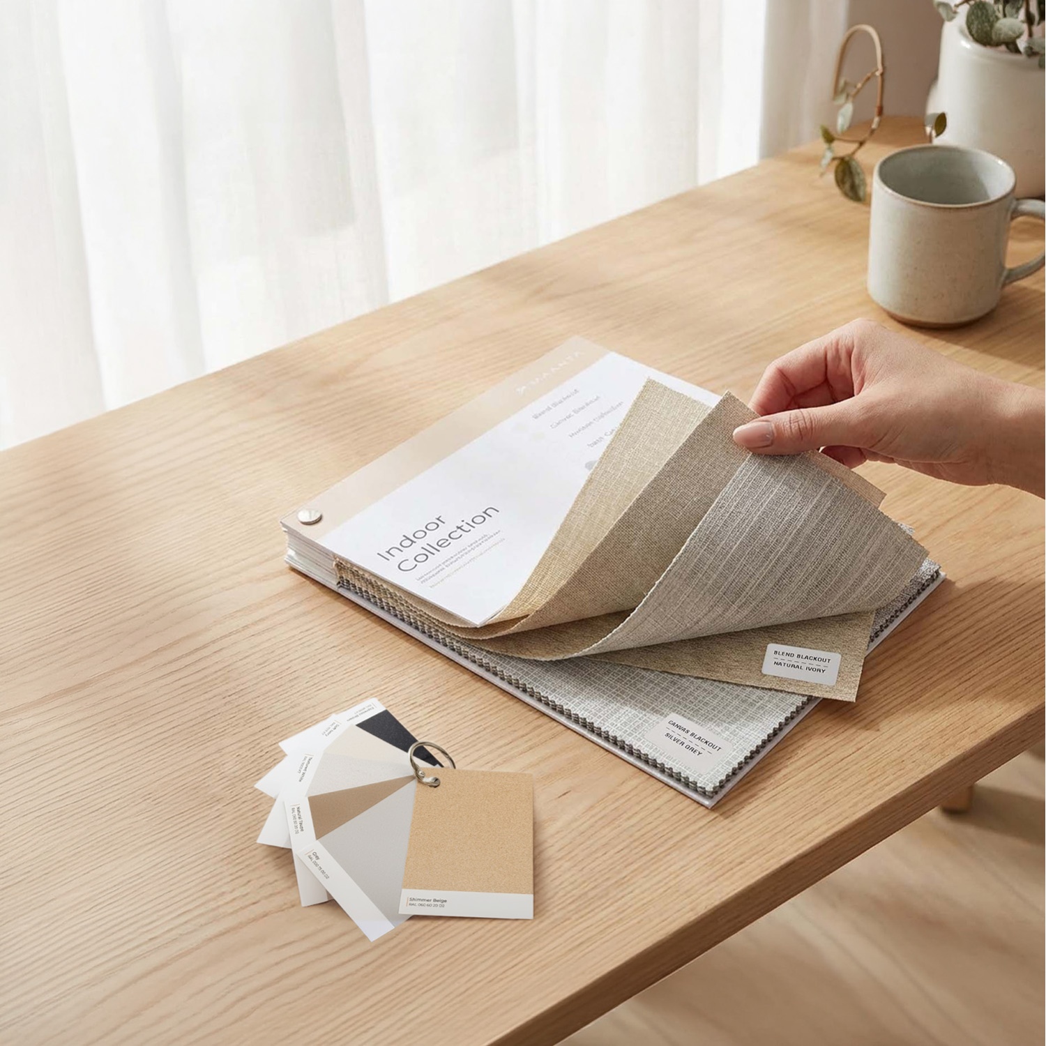 Campioni tessuti tende a rullo: Scopri colori e materiali