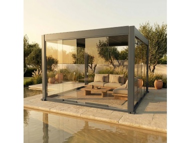 Vetrate Scorrevoli per Lyra T6 - Pergola Chiusa con Vetri