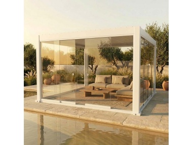 Vetrate Scorrevoli per Lyra T6 - Pergola Chiusa con Vetri