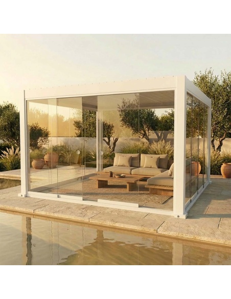Vetrate Scorrevoli per Lyra T6 - Pergola Chiusa con Vetri