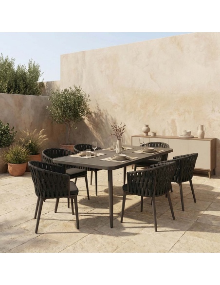 Conviva: Tavolo da Pranzo per Giardino in Alluminio