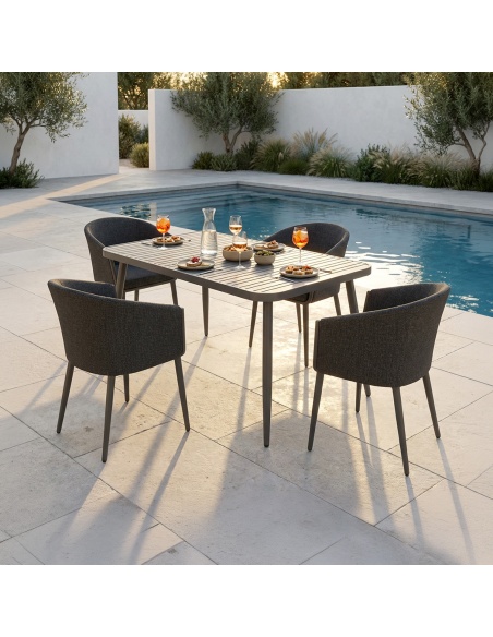 Conviva: Tavolo da Pranzo per Giardino in Alluminio