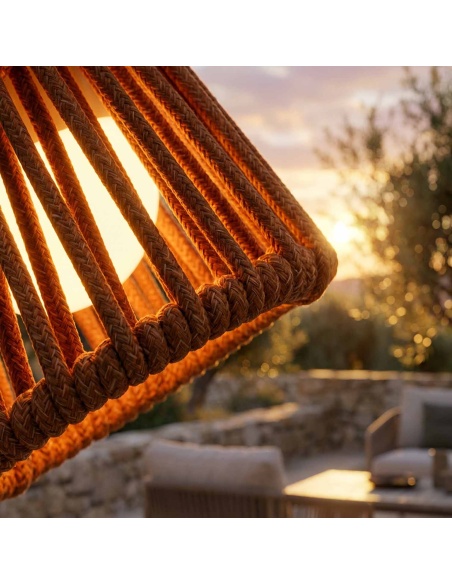 Mini Ropelle: Lampada da Tavolo Ricaricabile in Corda Olefin