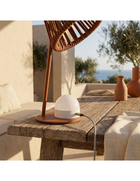 Mini Ropelle: Lampada da Tavolo Ricaricabile in Corda Olefin