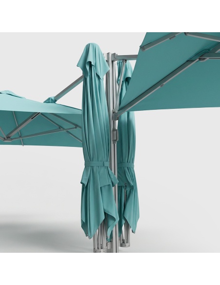 Cygnus Qadro: Ombrellone Cantilever a Quattro Teli 6×6 m