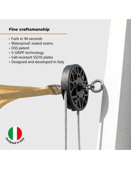 EZ Breez Furl  Impermeabile: Vela con Avvolgitore Manuale in 90 Secondi