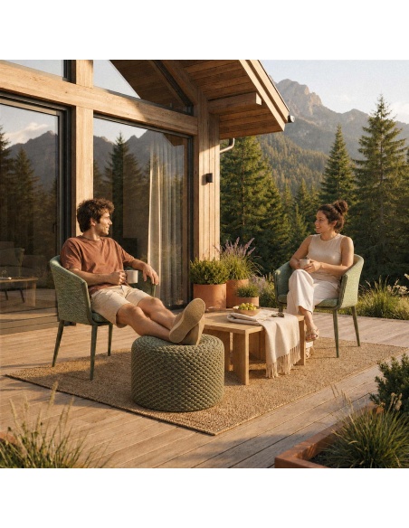 Thyrea: Pouf da Esterno Intrecciato dal Design Maanta