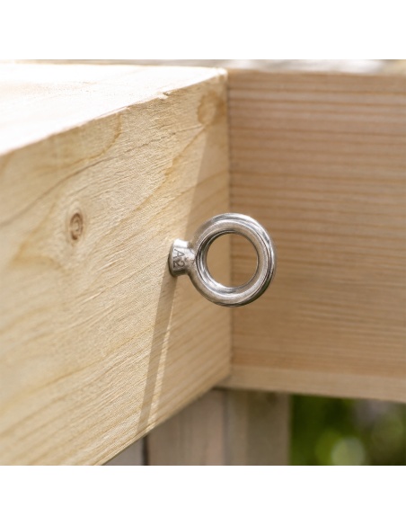 Golfare a Vite per Legno in Acciaio Inox per Ancorare Vele Ombreggianti