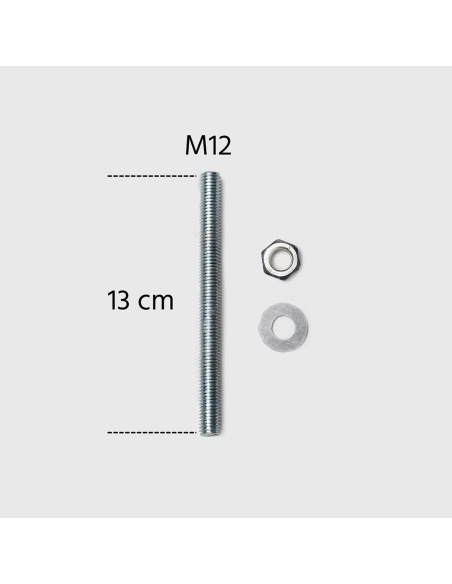 Set 4 Barre Filettate Acciaio Zincato M12 x 13 cm | Maanta