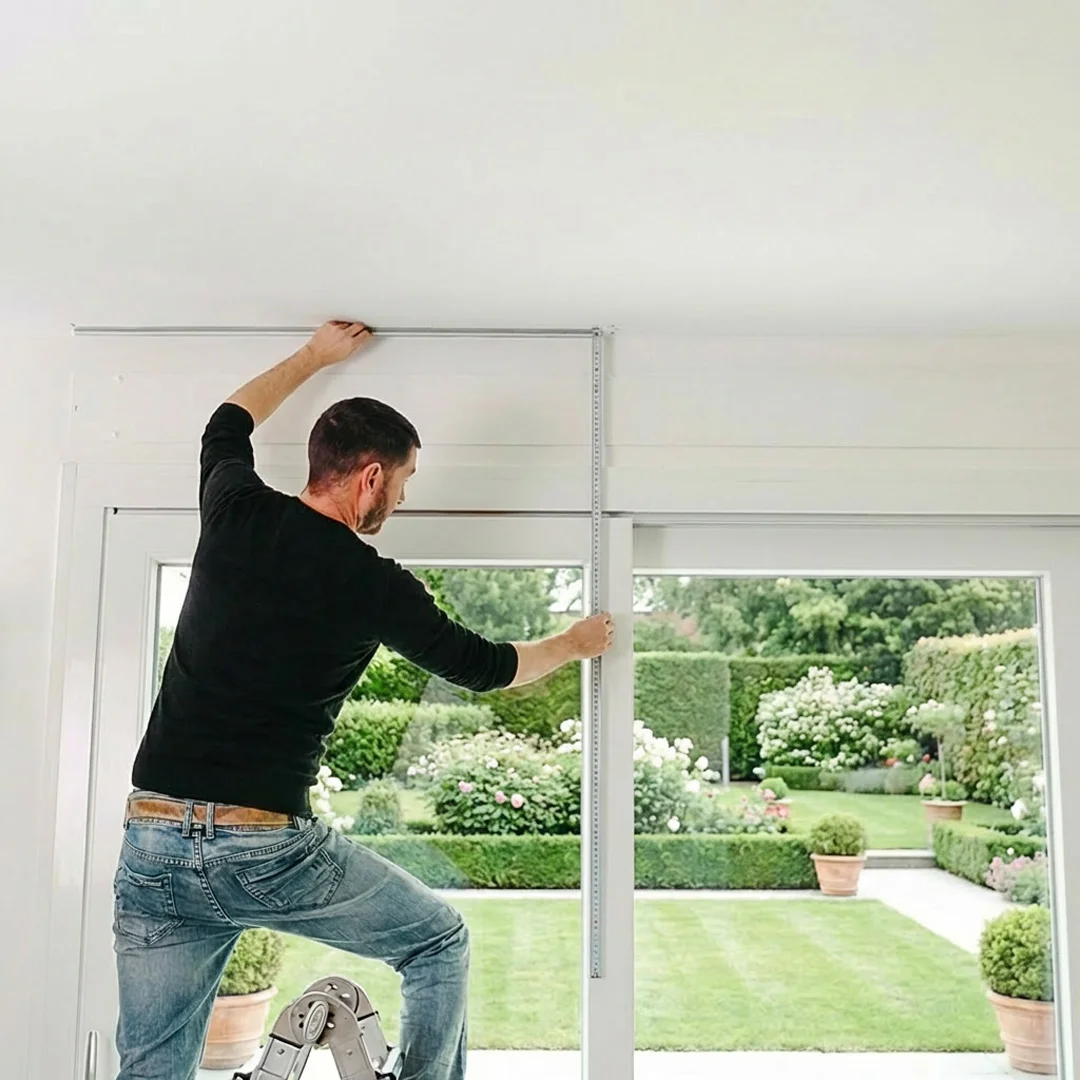 Schema altezza tenda a rullo - dal punto di fissaggio al davanzale o pavimento