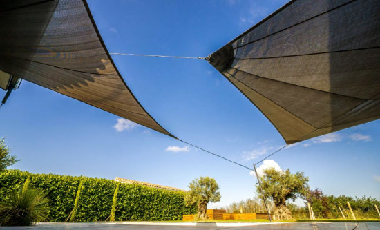 350g/m² naturale diverse dimensioni Magazzino PLANE/vela parasole da tela 