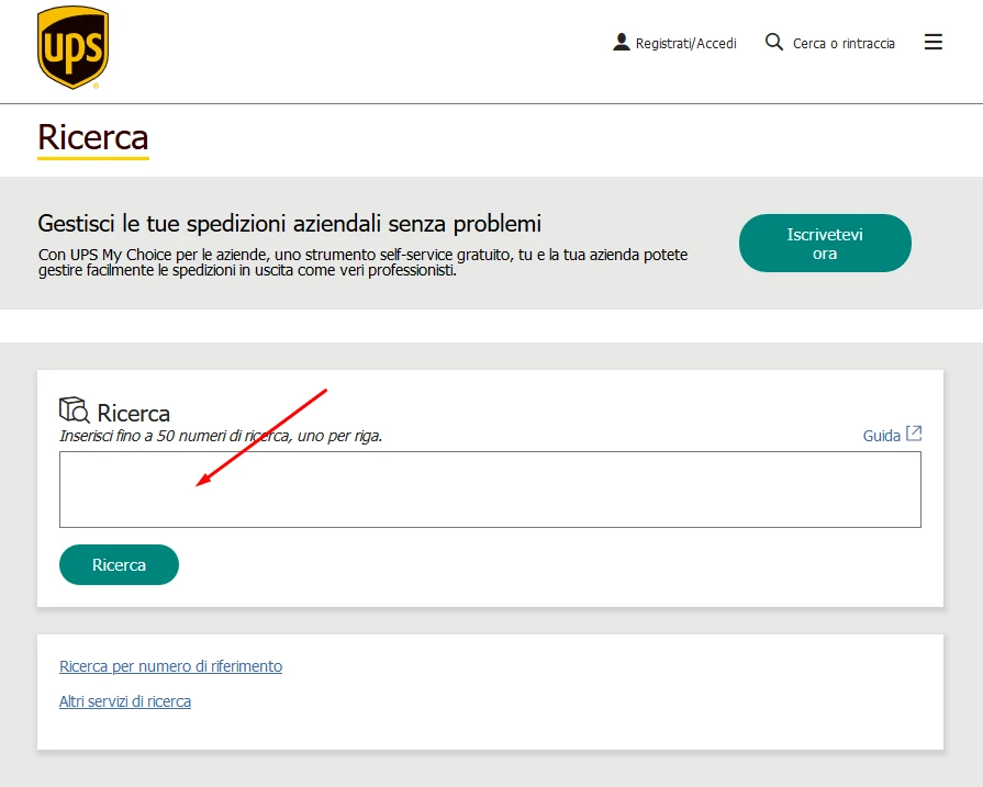 spedizioni maanta con ups