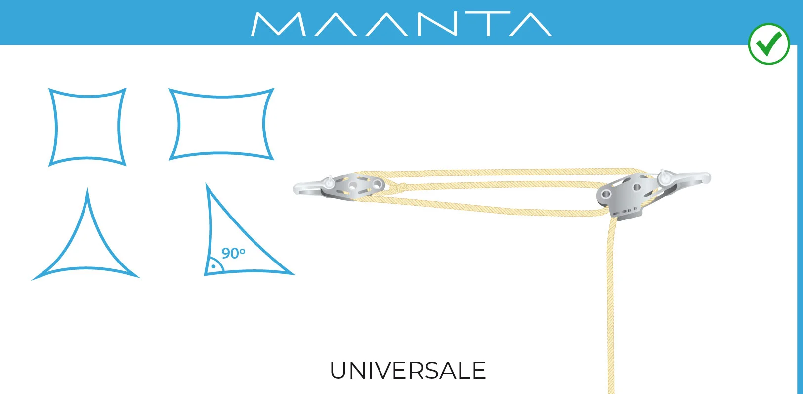 tende a vela con rinforzo perimetrale